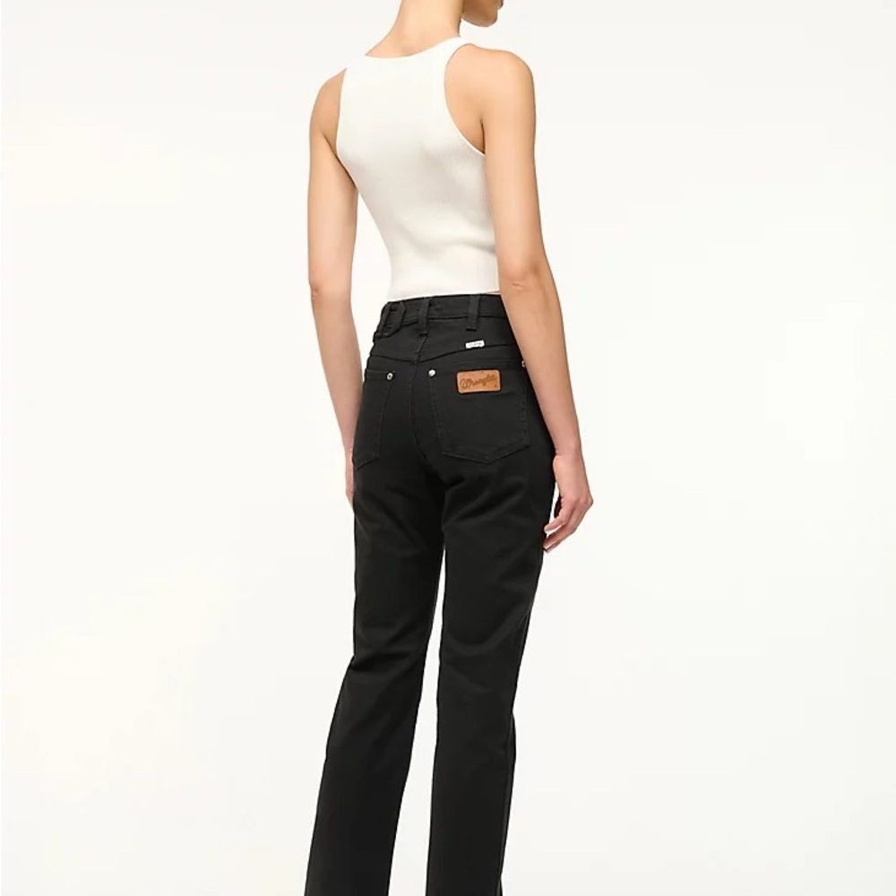 Wrangler + STAUD Women's Black Straight Leg Jeans